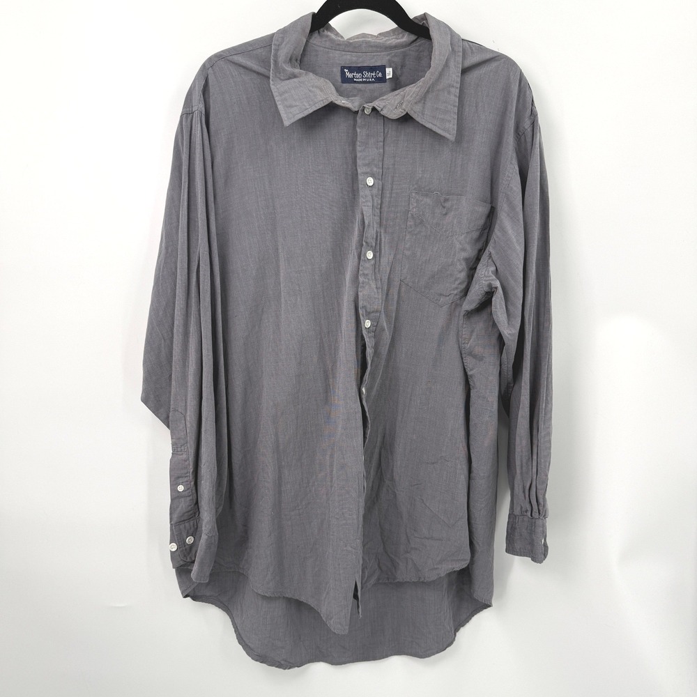 Vintage The Morton Shirt Co Button Up Rare Mens XL 90s Workwear USA Minimalist